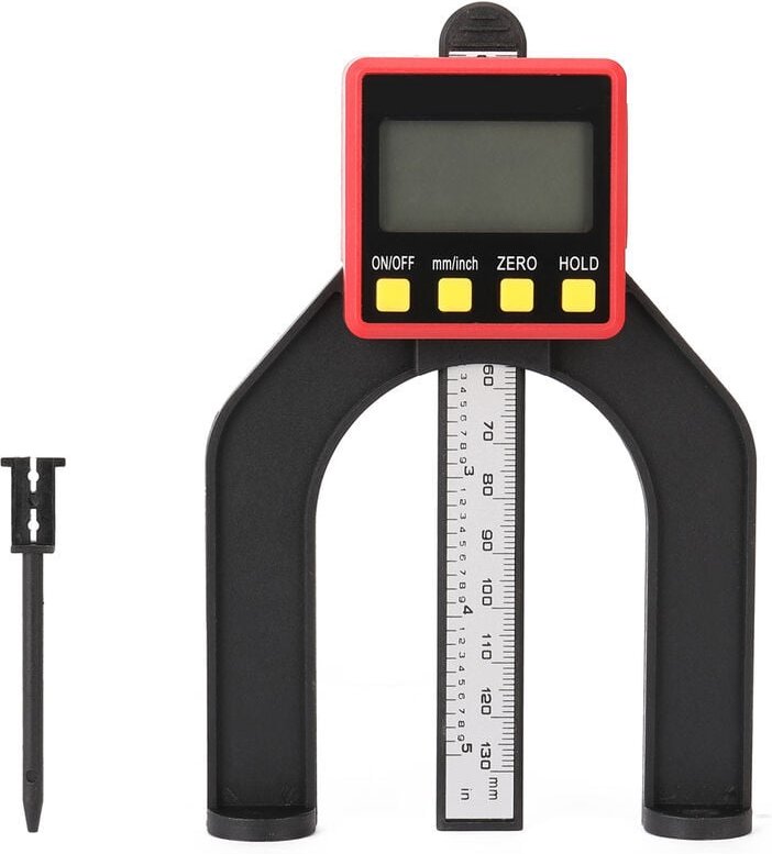 Thumbnail - Digitaler Messschieber, 0,01 mm – 0,80 mm, LCD-Anzeige, Tiefenzähler und magnetisches Tiefenmessgerät