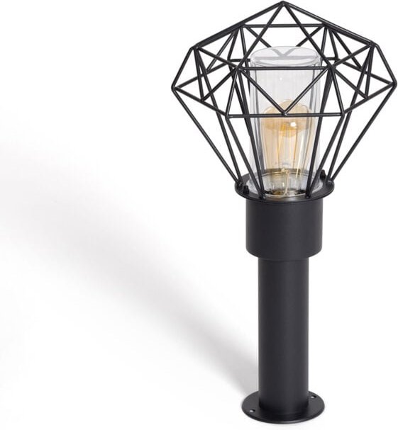 Efectoled - Bodenstehleuchte Außen 50cm Rostfreier Stahl Niamey Schwarz