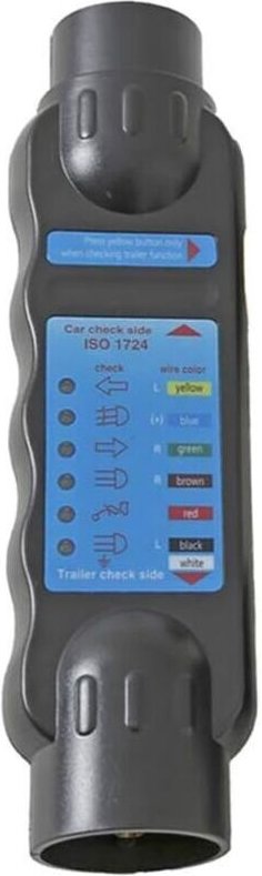 (7-poliger Tester) 7-poliger Anhängertester, 12V 7-poliger Steckerprüfer für Anhängerbeleuchtung und Stromkreise