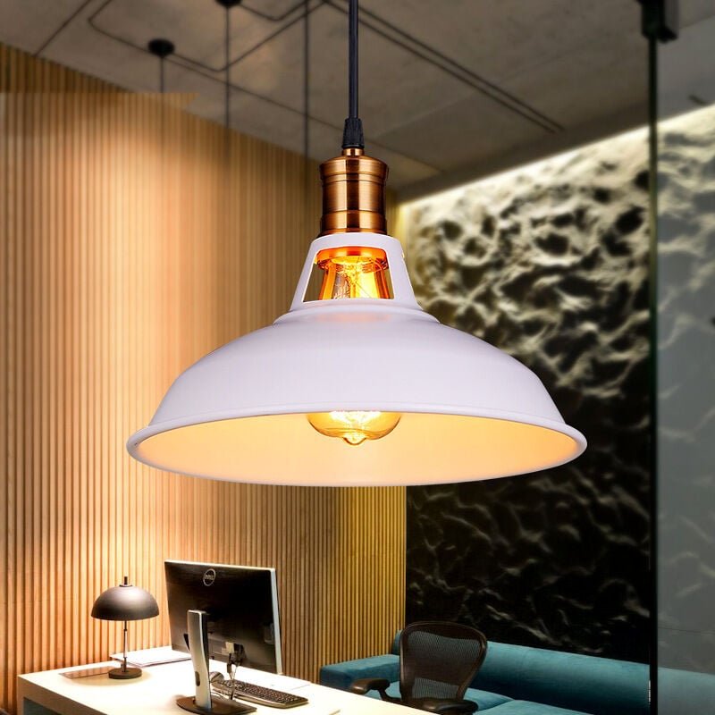 Pendelleuchte Eisen Kronleuchter im Industrielle Stil Hängelampe mit Lampenschirm E27 Fassung für Loft Esszimmer Wohnzim...