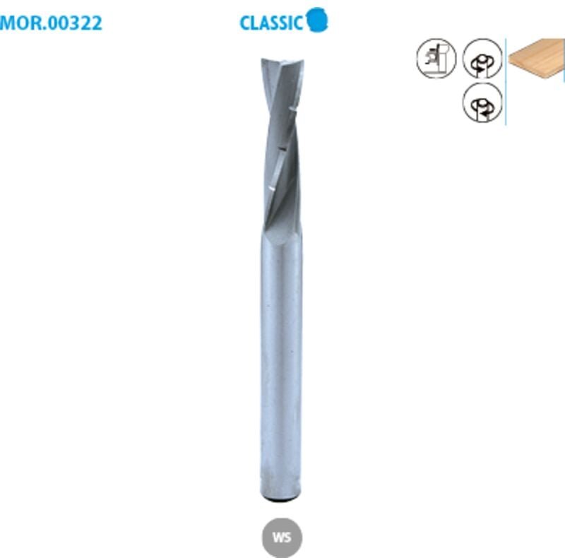 Hohlbohrer für Spiralbohrungen Mortaisage Classic ø 6, Schaft ø 6, Länge 100 mm, Nutzlänge 40 mm, Rechtslauf R