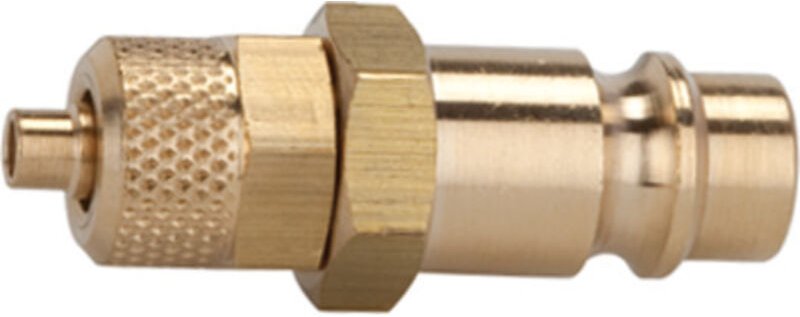 Nippel für Kupplungen nw 7,2 - nw 7,8, ms blank, für Schlauch 6x4 - Riegler