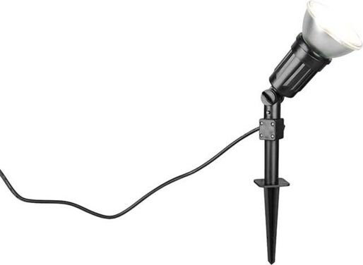 Außenstrahler Gartenstrahler Außenleuchte schwarz Kunststoff E27 15W H 51 cm