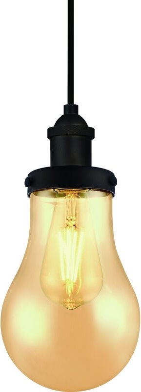 Pendelleuchte Glühbirne Oil Rubbed Bronze und Bernstein