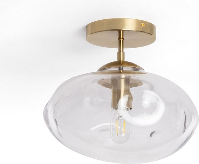 Ledkia - Deckenleuchte Metall und Glas Halych Transparent