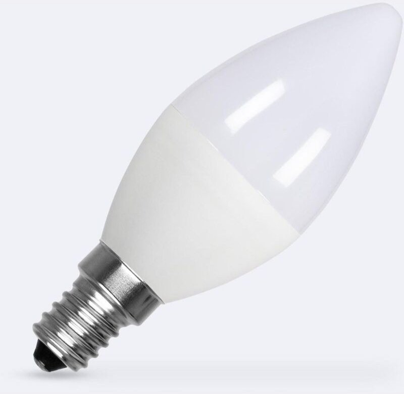 Efectoled - LED-Glühbirne E14 5W 500 lm C37 No Flicker 6500K Kaltweiß