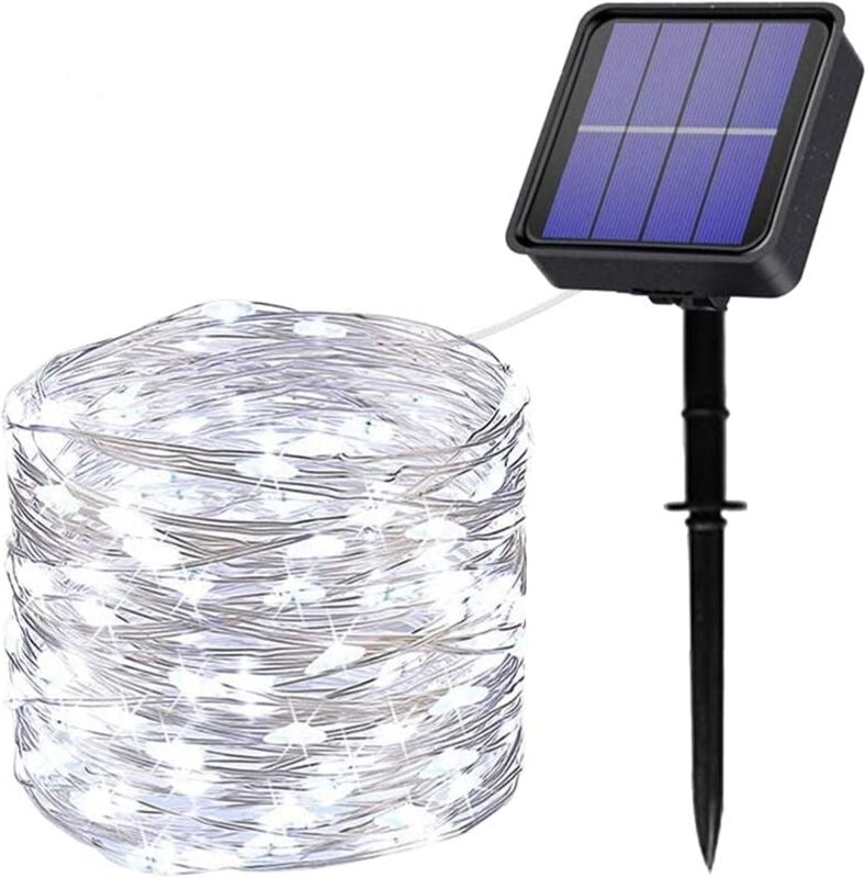 Solar-Lichterkette für den Außenbereich, 22 m, 200 LEDs, Solar-Lichterkette, 8 Modi, wasserdicht, Kupferdraht, Dekoratio...