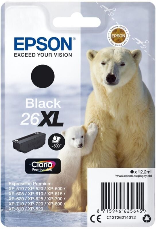 Epson C13T26214022 Druckerpatrone 1 Stück(e) Original Hohe (XL-) Ausbeute Schwarz