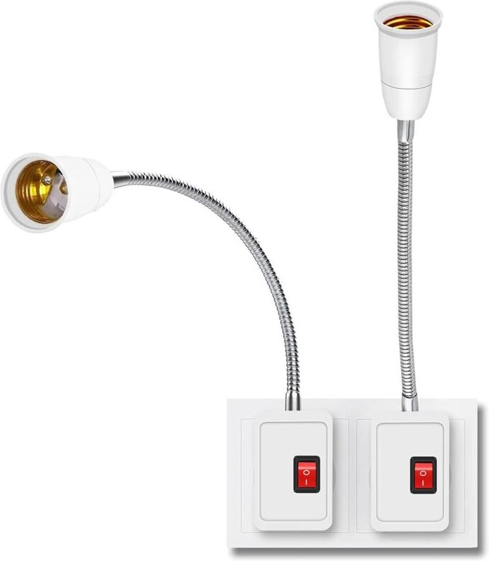 E27 LED-Lampenfassung, Lampenfassung mit Schalter, E27-Fassung mit Schalter, Wandsteckdose, Leselampe, E27-Stecker, für ...