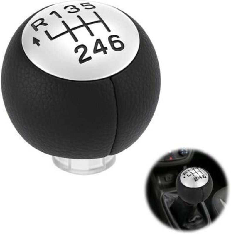6-Gang-Schaltknauf für Peugeot 307 308 3008 407 5008 807 Schaltknauf kompatibel mit Citroen C3 C4 Picasso C8, Auto-Schal...