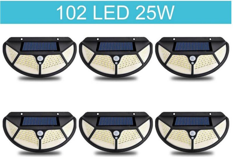 Trade Shop Traesio - Trade Shop - external led faretto mit solare pannello sensore moviment crepuscolare 6PZ -