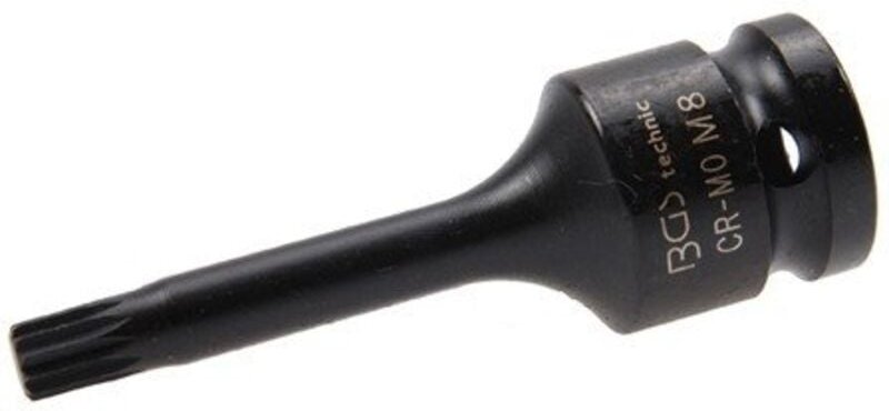 Kraft-Bit-Einsatz Länge 75 mm Antrieb Innenvierkant 12,5 mm (1/2") Innenvielzahn (für XZN) M8