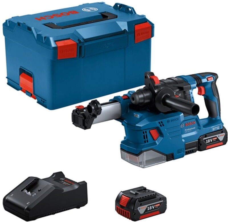 Bosch Akku-Bohrhammer gbh 18V-22, SDS-plus, incl. 2x Akku gba 4 Ah, Schnellladegerät, l-boxx