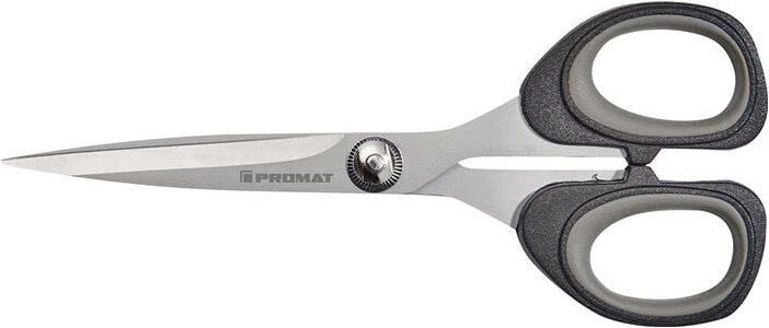 Universalschere 180 mm mit 2K-Auge titanbeschichtet schwarz/grau