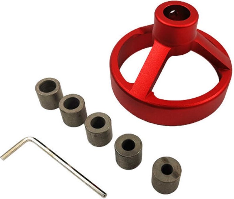 Shining House - Bohrfutter, rote vertikale Bohrführungslehre, Zubehör, Taschenlochlehren-Positionierer, 6/7/8/9/10 mm re...
