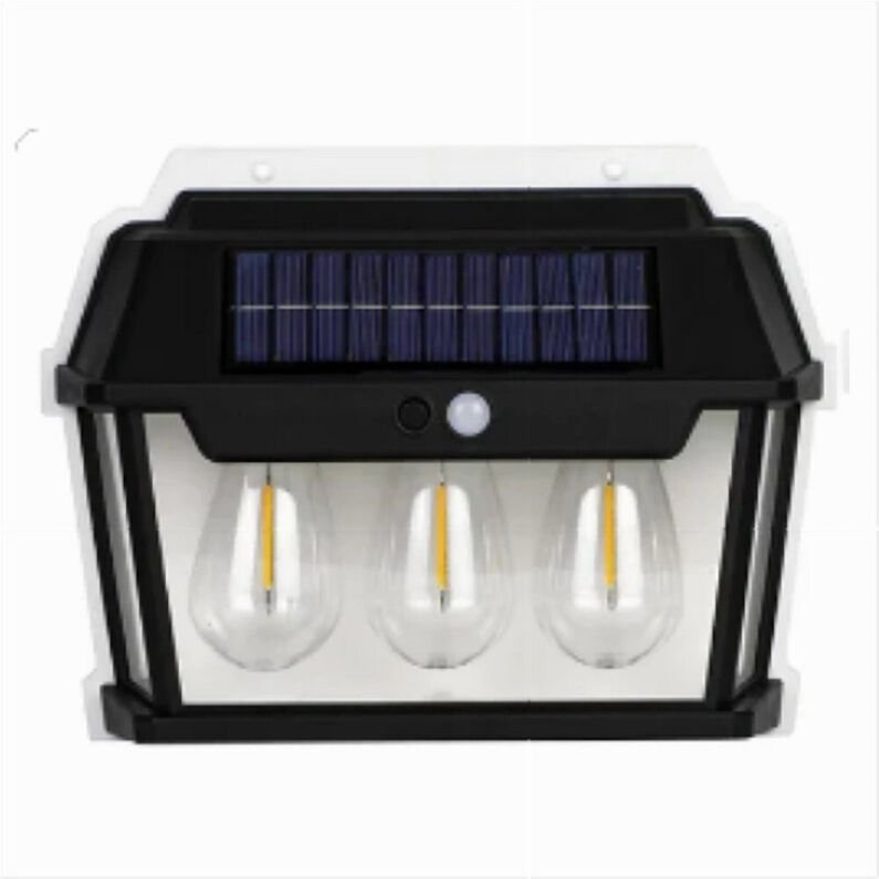 Trade Shop - lampada luce faretto solar faro external sensore movition luce calda 38 watt -