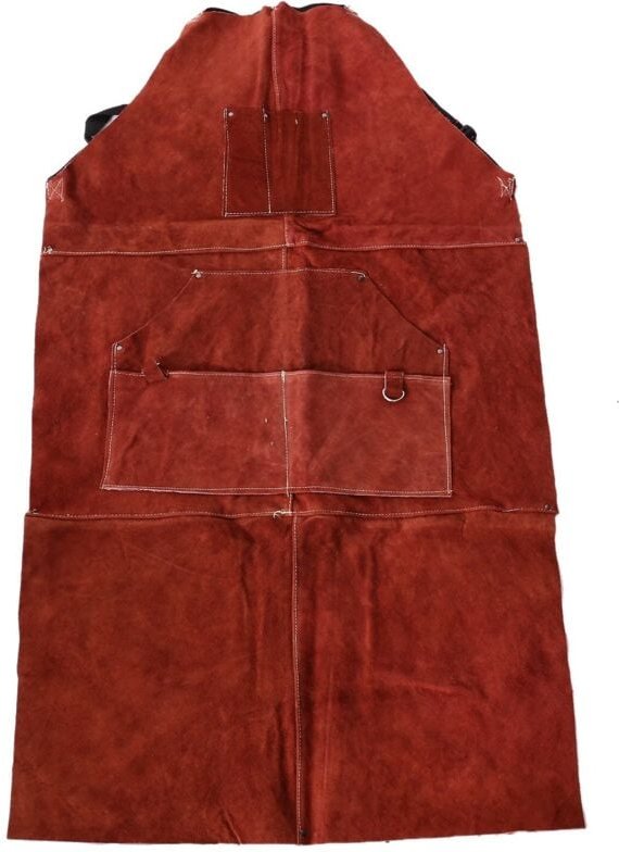 SchweißEr SchüRze Aus Leder-Hitze und Flammen BestäNdige Schwer Last Arbeits Schmiede mit 6 , 42 Groß