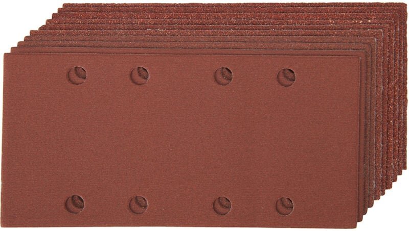 Klettschleifscheiben, 93 x 190 mm, 10-tlg. Satz 2 x 60er, 3 x 80er, 120er, 2 x 240er Körnung