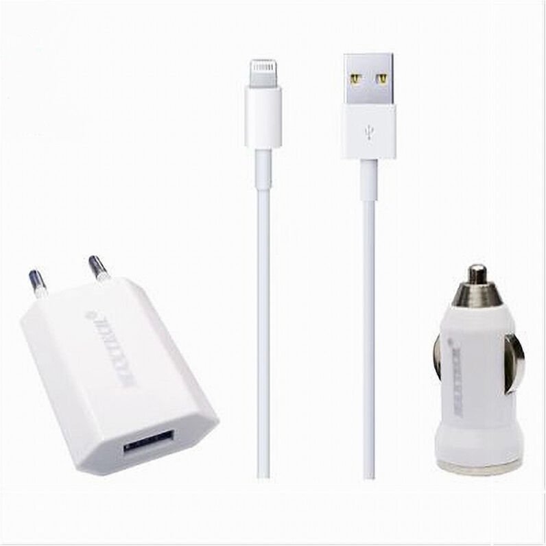 Trade Shop Traesio - Trade Shop - handy-ladegerät-set smartphone usb-kabel handys zuhause auto MS-T004 -