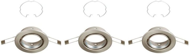 Ner 3er Set Einbauleuchten nickel-matt ø 8,6 cm Einbauleuchten - Brilo