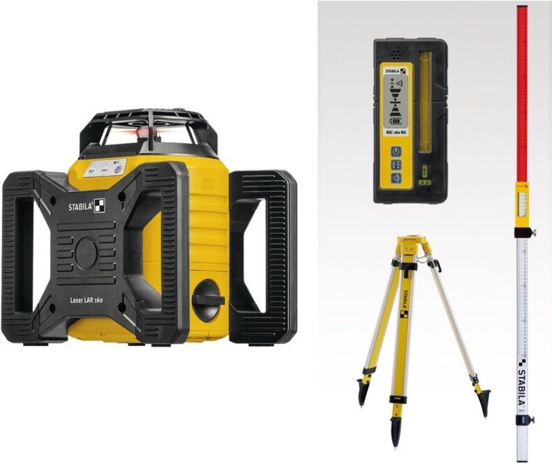 Stabila - Rotationslaser lar 160, 7-teiliges Set mit Receiver und Baustativ