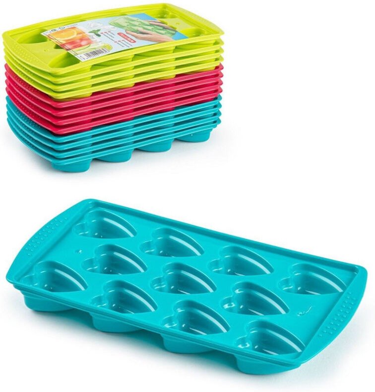 Trade Shop Traesio - Trade Shop - Herzförmige Eisform Eiswürfelform Farbiger Kunststoff 11584 -