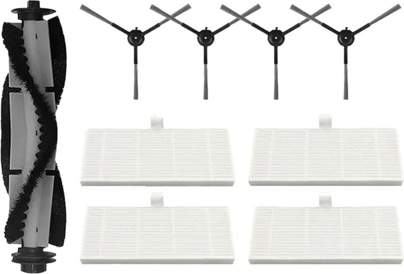 9PCS Ersatzteile für Vactidy T7 T8 Staubsaugerzubehör Waschbarer Hauptseitenbürsten-Hepa-Filter