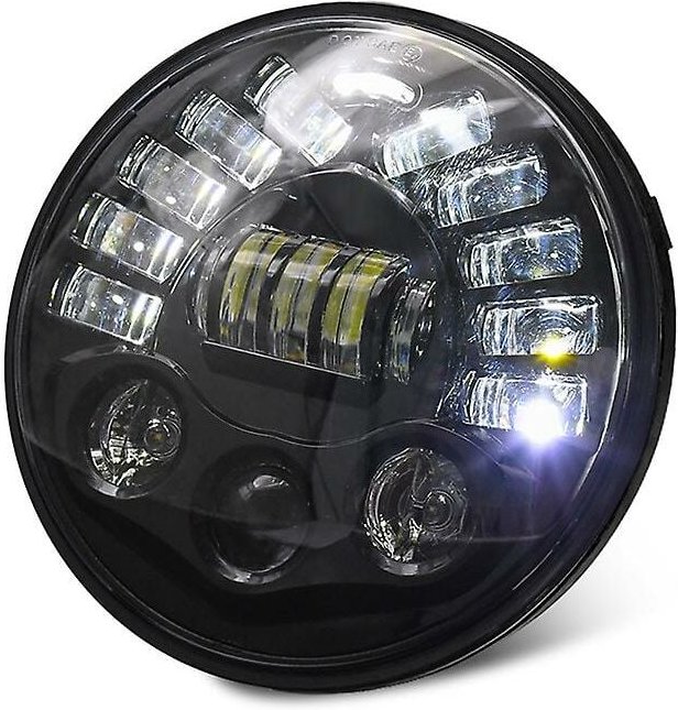 Zoll 300 w runder LED-Scheinwerfer, weißes Hi-/Abblendlicht, Drl und bernsteinfarbener Blinker für Wrangler Cj Tj Motorc