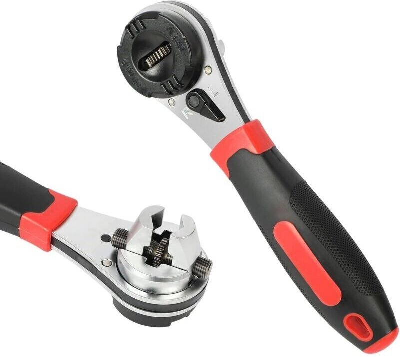 Verstellbarer Cr-V-Schraubenschlüssel, Multifunktionsschlüssel, Ratschenschlüssel, 200 mm Länge