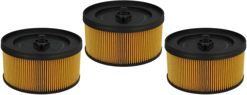 Filterset 3x Faltenfilter kompatibel mit Kärcher wd 5.200 mp, wd 5.220 mp, wd 5.260, wd 5.270 Nass- & Trockensauger - Fi...
