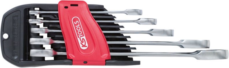 Ks tools Ringratschenschlüssel GEARplus gerade, CrV, Satz 5-teilig 8-19mm
