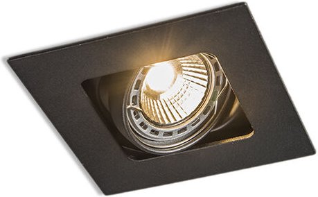 Quadratischer Einbauspot schwarz schwenk- und neigbar - Artemis