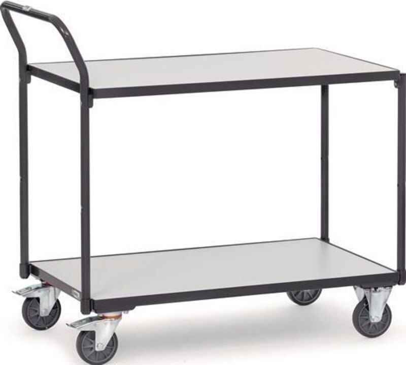 Fetra ESD-Tischwagen mit 2 Böden, elektrisch leitfähig 850x500 mm