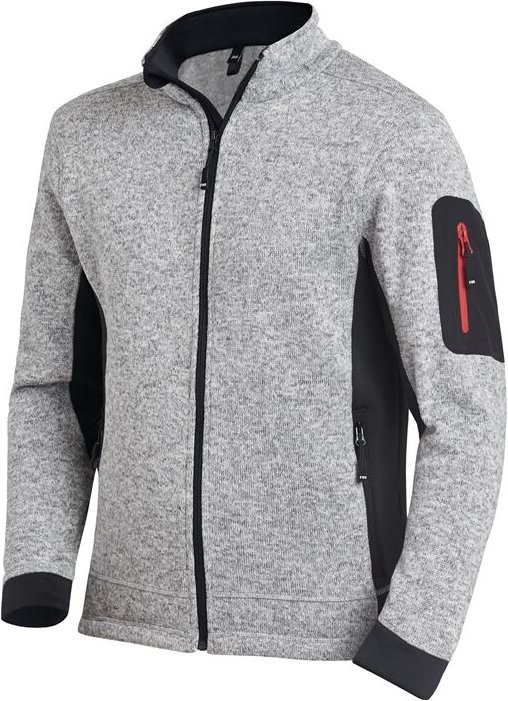 Strick-Fleecejacke christoph Gr.XL grau/schwarz FHB