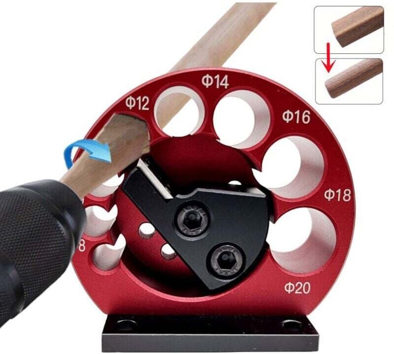 Dübelmacher-Vorrichtungssatz, 8-Loch-Hartmetalleinsätze, 8 mm – 20 mm Dübelschneider, elektrische Bohrmaschine, Dübelfrä...