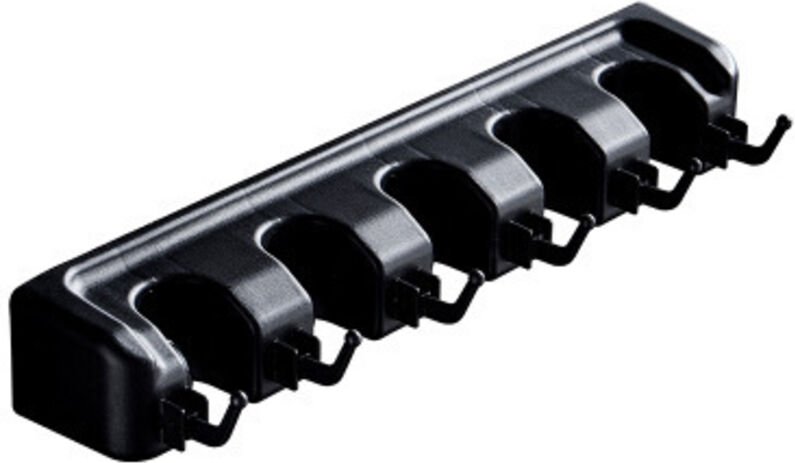 2-teiliger Wandbesenhalter, Wandbesenständer mit 10 Schlitzen und 12 Haken – Wandmontage für Besen, Gartengeräte und Gar...