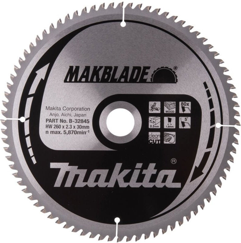 B-32845 hm 260/30/80D Makblade Scheibe - Makita