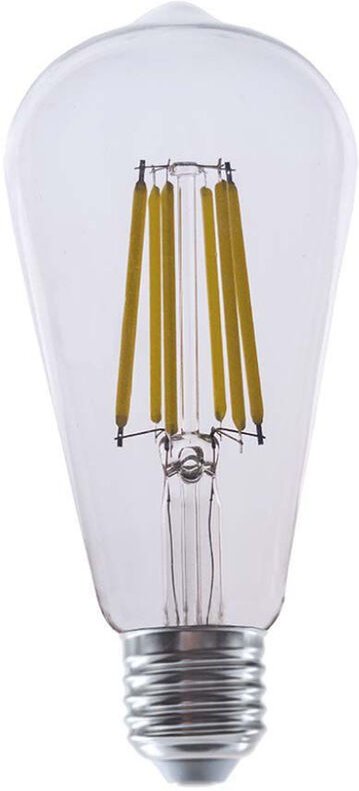 V-tac - LED-Glühbirne E27 4W ST64 Glühfaden Farbe Transparent 3000K