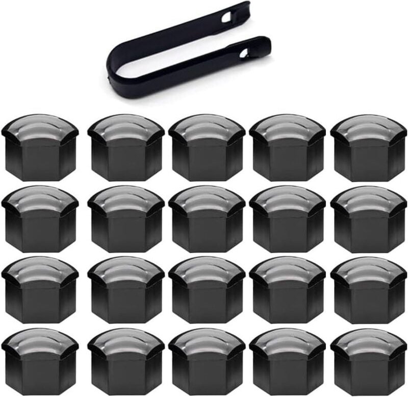 20 Stück Radmutternkappen 17 mm Radschraubenmutternkappenabdeckungen, sechseckige Reifenmutternabdeckungen mit Entfernun...