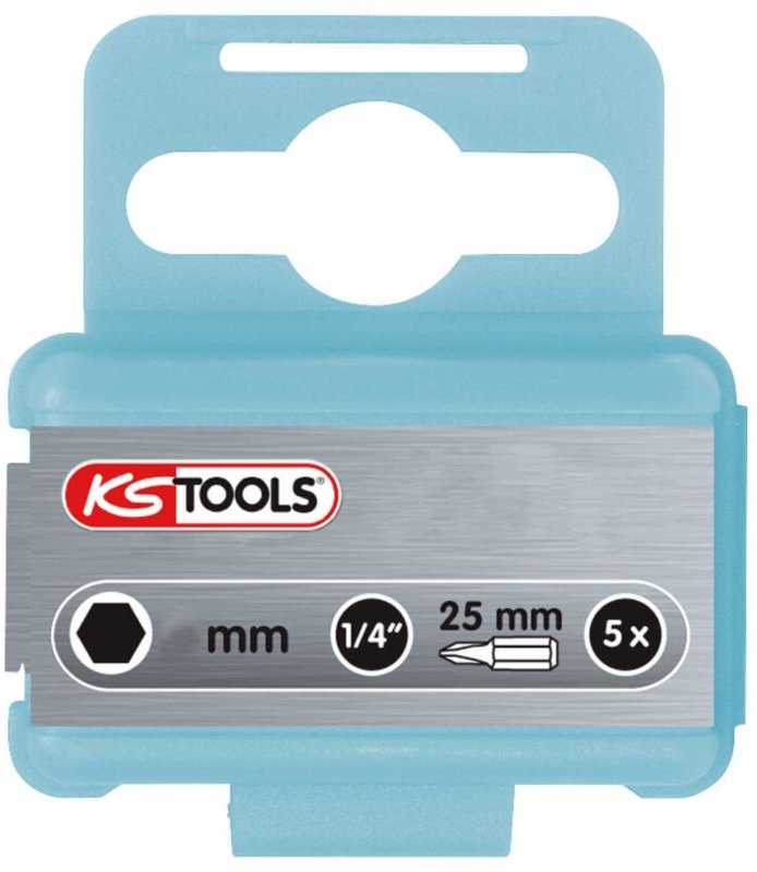 1/4' edelstahl Bit Innensechskant, 25mm, 5mm, 5er Pack