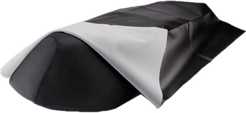 Ersandy - 1 Stück Motorrad-Sattelbezug, schwarzes Leder, Motorrad-Sattel-Sitzbezug, universeller Leder-Sitzschutz, wasse...