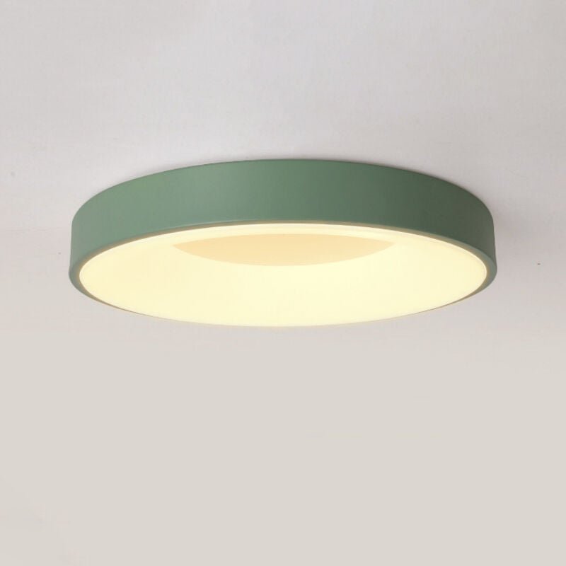 Wottes - led Deckenleuchte Rund Deckenlampe Metall Acryl Pendelleuchte Grün 18W Ø30CM für Küche Wohnzimmer Flur - Warmwe...