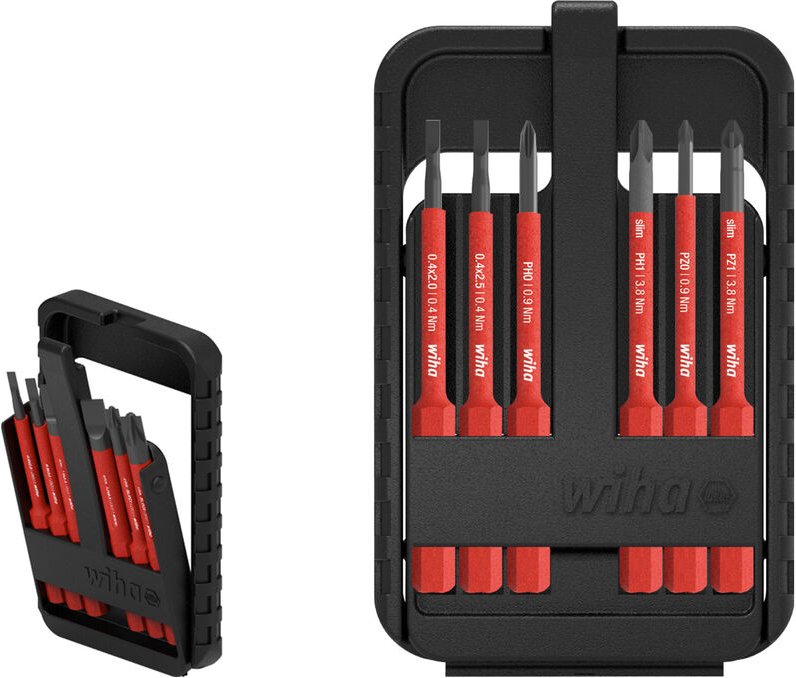 Bit Set slimBit electric Schlitz, Phillips, Pozidriv 6-tlg. (43160) - Wiha