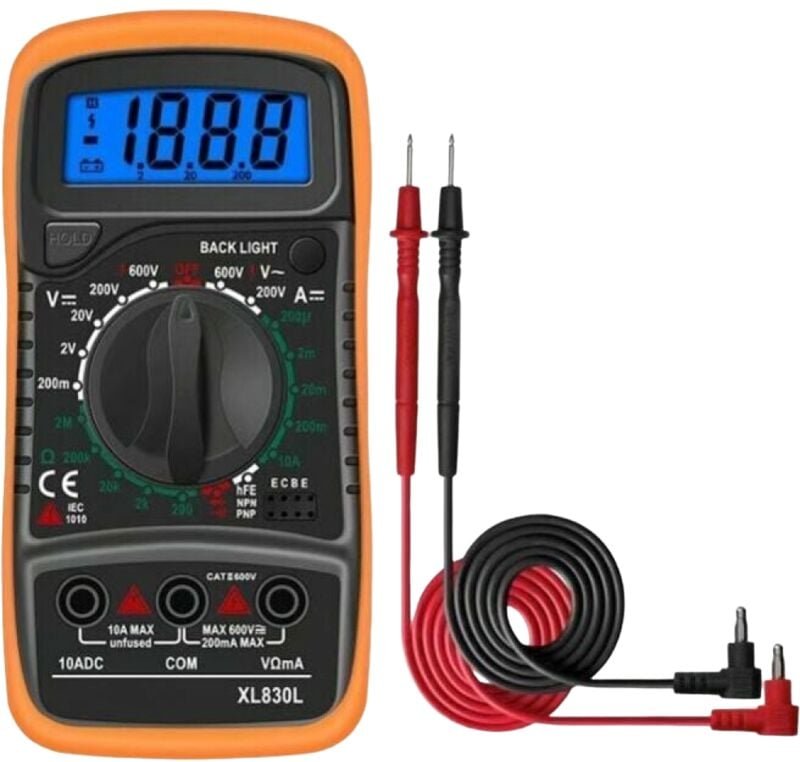 Aiperq - ymyny Digitalmultimeter XL830L 2000 Zählt Mini-Multimeter Batterietester ac dc Spannung Strom Widerstand Summer...