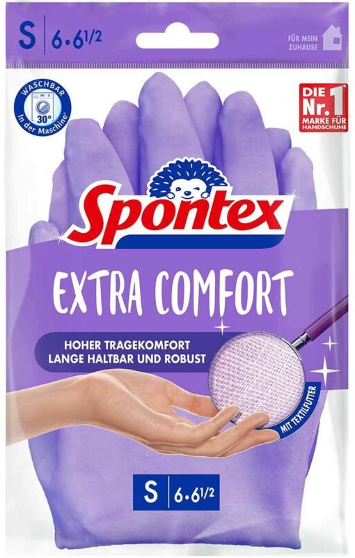 Spontex - Extrem Comfort Größe 9 - 9,5 Premium-Haushaltshandschuhe
