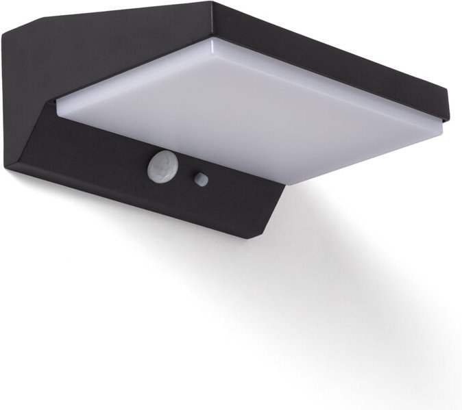 Led Wandleuchte Außen Solar 5W Aluminium mit Bewegungssensor Ivar Schwarz