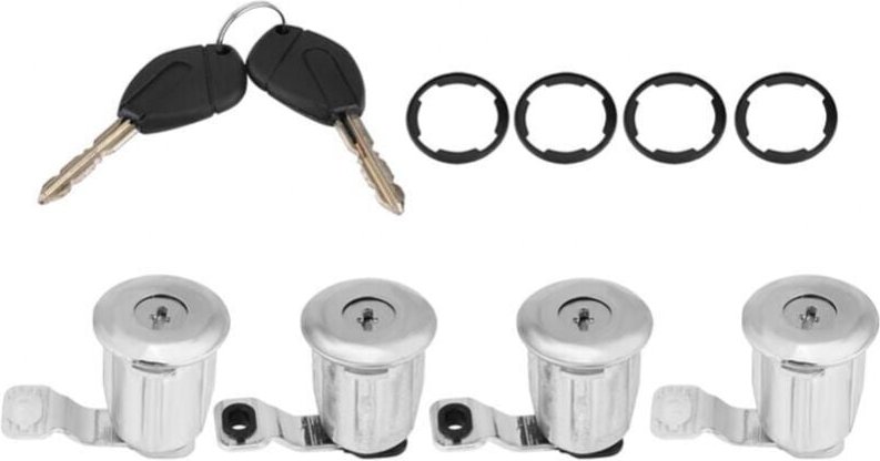 Autotürschließzylinder-Set mit Schlüsseln, passend für Partner Berlingo Xsara, ersetzt oem 252522 9170.g3 9170.cw (4 Fäs...