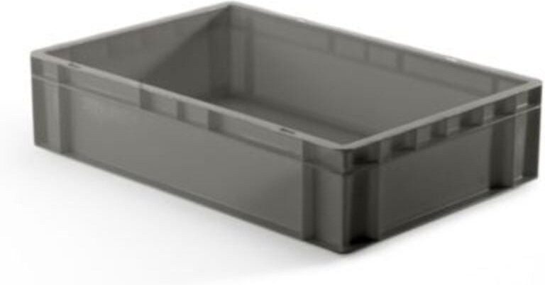 Transportstapelbehälter L600xB400xH145mm grau pp Seitenwände geschl. La-ka-pe