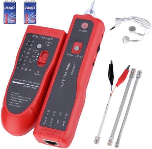 Xiiw - Kabelfinder Kabeltester Leitungssucher Telefon RJ45 RJ11 LAN-Kabel, Draht Verfolger lan Netzwerk Kabelsucher Wire...