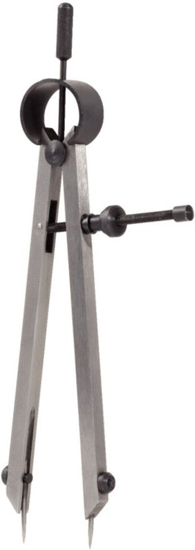 Präzisions-Feder-Spitzzirkel mit auswechselbaren Spitzen, 240mm